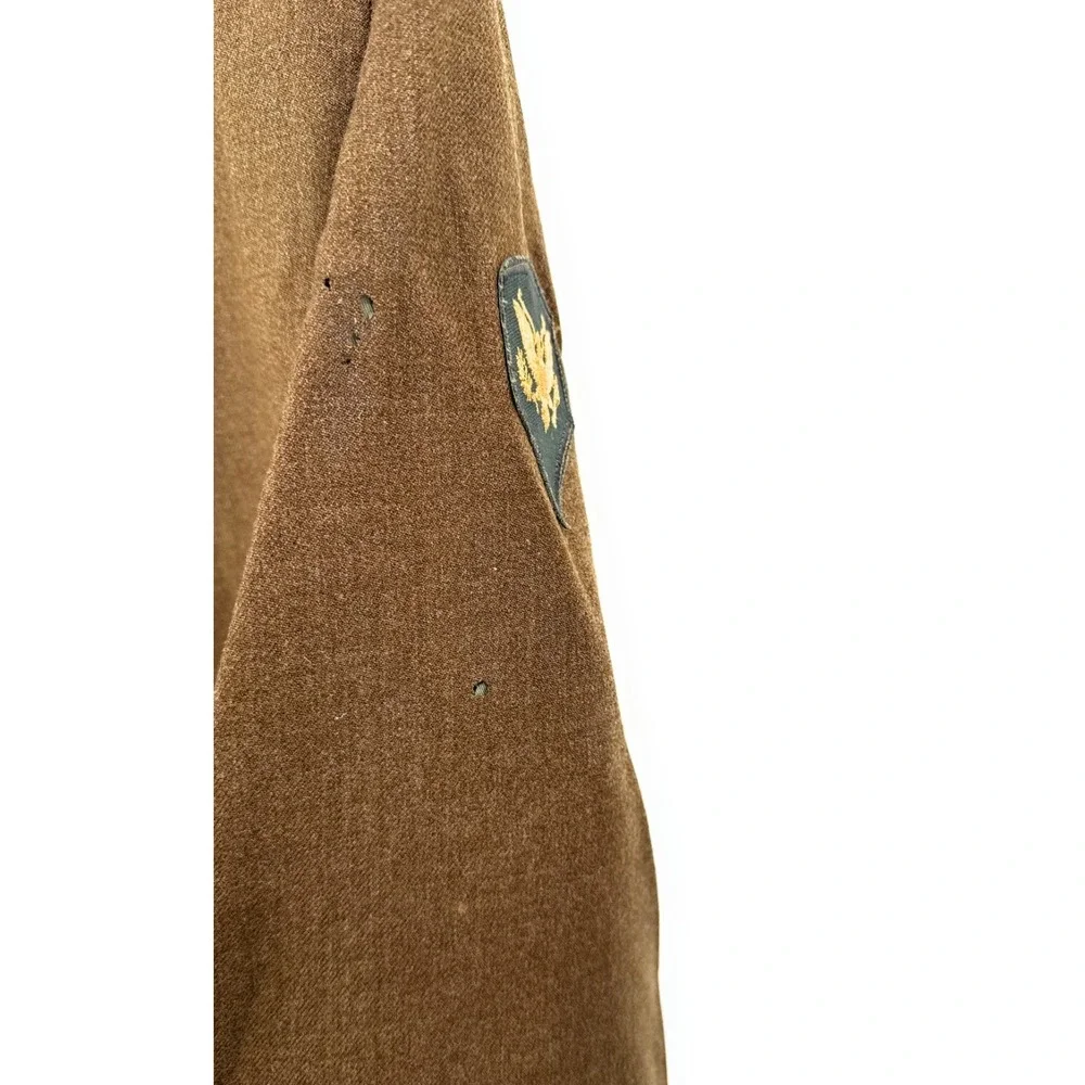 WWII 7th Army Specialist Coat Jacket Brown - Picture 6 of 8